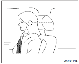 Adjust the head restraint so the center is level with the center of the seat occupants ears.