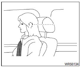 Adjust the head restraint so the center is level with the center of the seat occupants ears.