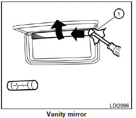 Use a cloth 1 to protect the housing.