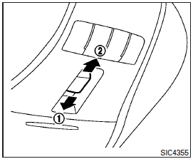 The moonroof will only operate when the ignition switch is placed in the ON position. The automatic moonroof is operational for a period of time, even if the ignition switch is placed in the ACC or OFF position. If the drivers door or the front passengers door is opened during this period of time, the power to the moonroof is canceled.