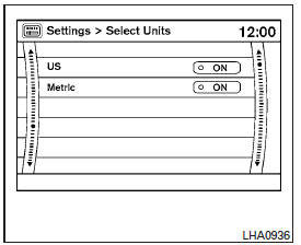 Select Units: