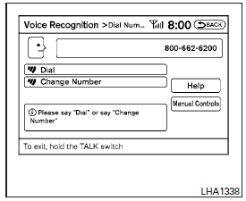 10. The system announces, Dial or Change Number?
