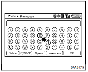 Inputting characters: