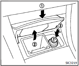 Cigarette lighter and ashtrays (if so equipped)