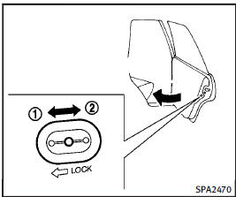 Child safety rear door lock (Sedan)