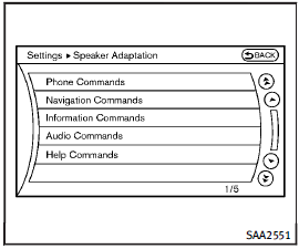 6. Select a category to be learned by the system from the following list.