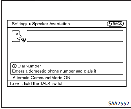 8. The system requests that you repeat a command after a tone.