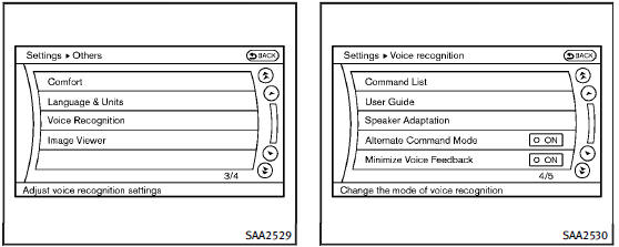 When the Alternate Command Mode is active, perform the following steps to switch to the Standard Mode.