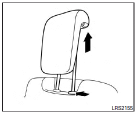 Use the following procedure to remove the adjustable headrests.
