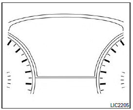 The vehicle information display is located to the left of the speedometer. It displays such items as: