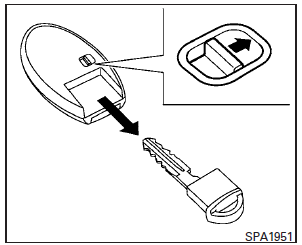 The Intelligent Key contains the mechanical key, which can be used in case of a discharged battery.