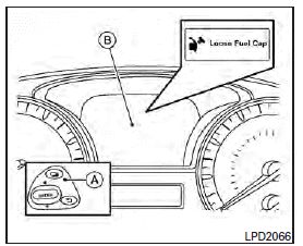 The LOOSE FUEL CAP warning appears in the vehicle information display when the fuel-filler cap is not tightened correctly after the vehicle has been refueled. It may take a few driving trips for the message to be displayed. To turn off the warning, perform the following: