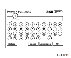 Inputting characters: