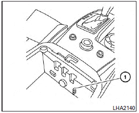 Front AUX (auxiliary) input jacks (inside center console)