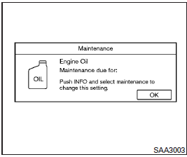 Displaying the maintenance notice reminder