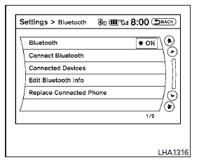 To connect your Bluetooth audio device to the vehicle, follow the procedure below: