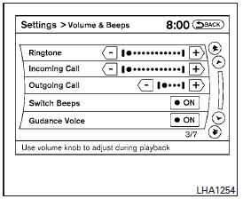 Rear display settings