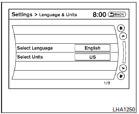 Language & Units: