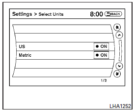 Select Units: