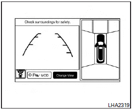 With the ignition switch in the ON position, press the CAMERA button or move the shift selector to the R (Reverse) position to operate the Around View Monitor.