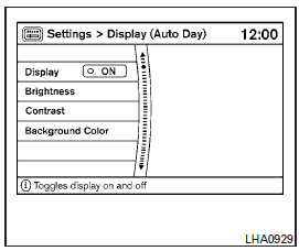 Display settings