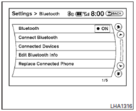 2. Select the Connect Bluetooth key.