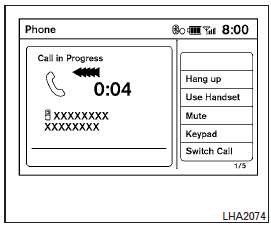There are some options available during a call.