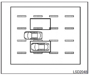 If the BSI system is on and your vehicle is approaching a lane marker, the system chimes a sound (three times), and the Blind spot warning indicator light flashes. Then the BSI system slightly applies the brakes on one side to help return the vehicle back to the center of the driving lane.