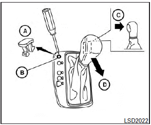 If the battery charge is low or discharged, the shift selector may not be moved from the P (Park) position even with the brake pedal depressed and the shift selector button pushed. To move the shift selector, perform the following procedure: