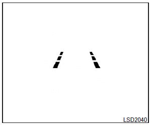 The LDW system provides a lane departure warning function when the vehicle is driven at speeds of approximately 45 MPH (70 km/h) and above. When the vehicle approaches either the left or the right side of the traveling lane, a warning chime will sound and the Lane departure warning indicator light on the instrument panel will blink to alert the driver.