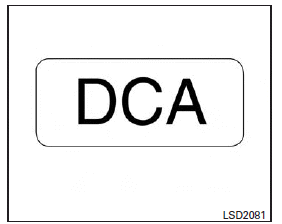DCA warning light (orange)