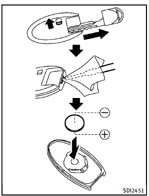 Replace the battery as follows: