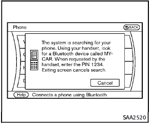 2. When a PIN code appears on the