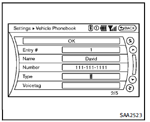 5. Select the Voicetag key to record a