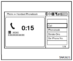 5. Select the Call key to start dialing the