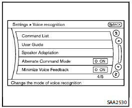 4. Select the Alternate Command Mode