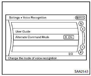 4. Highlight the Alternate Command