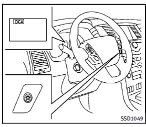 The DCA system turns on when the