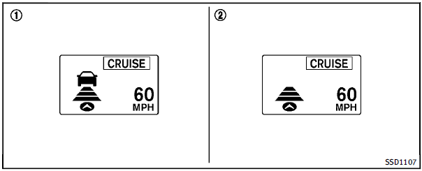 1. System set display with vehicle ahead