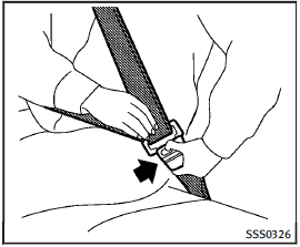 Unfastening the seat belts