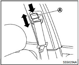 Shoulder belt height adjustment (for Sedan front seats)
