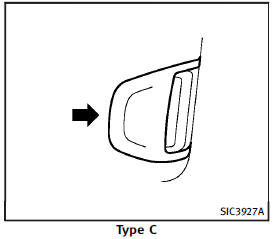 The card holder is located on or behind the drivers or passengers sun visor.