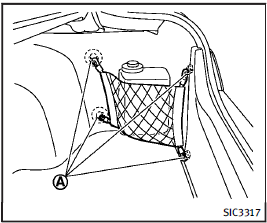 Trunk net for extra window washer fluid (Canada only; if so equipped)