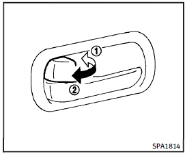Locking with inside lock knob