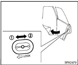 Child safety rear door lock (Sedan)