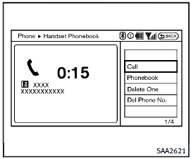 5. Select the “Call” key to start dialing the number.