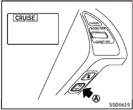 Operating conventional (fixed speed) cruise control mode