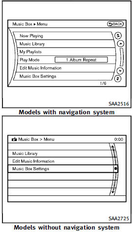 There are some options available by selecting the Menu key on the screen during playback. Select one of the following options that are displayed on the screen if necessary.