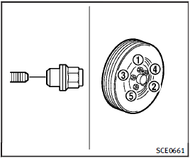 Installing the spare tire