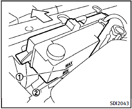 Checking engine coolant level